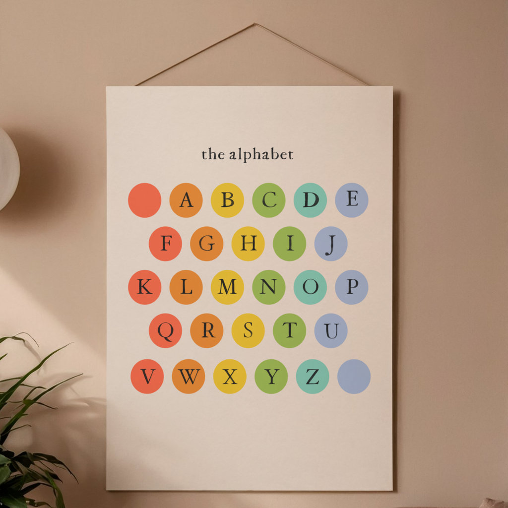 Montessori Learning Posters Bundle – Colors, Alphabet & Shapes Wall Art for Kids