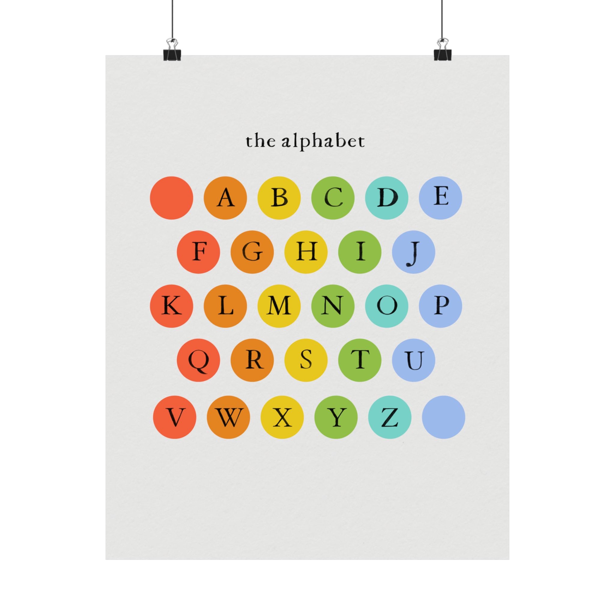Alphabet Dot Poster – Colorful Montessori Wall Art for Kids’ Room, Nursery or Classroom