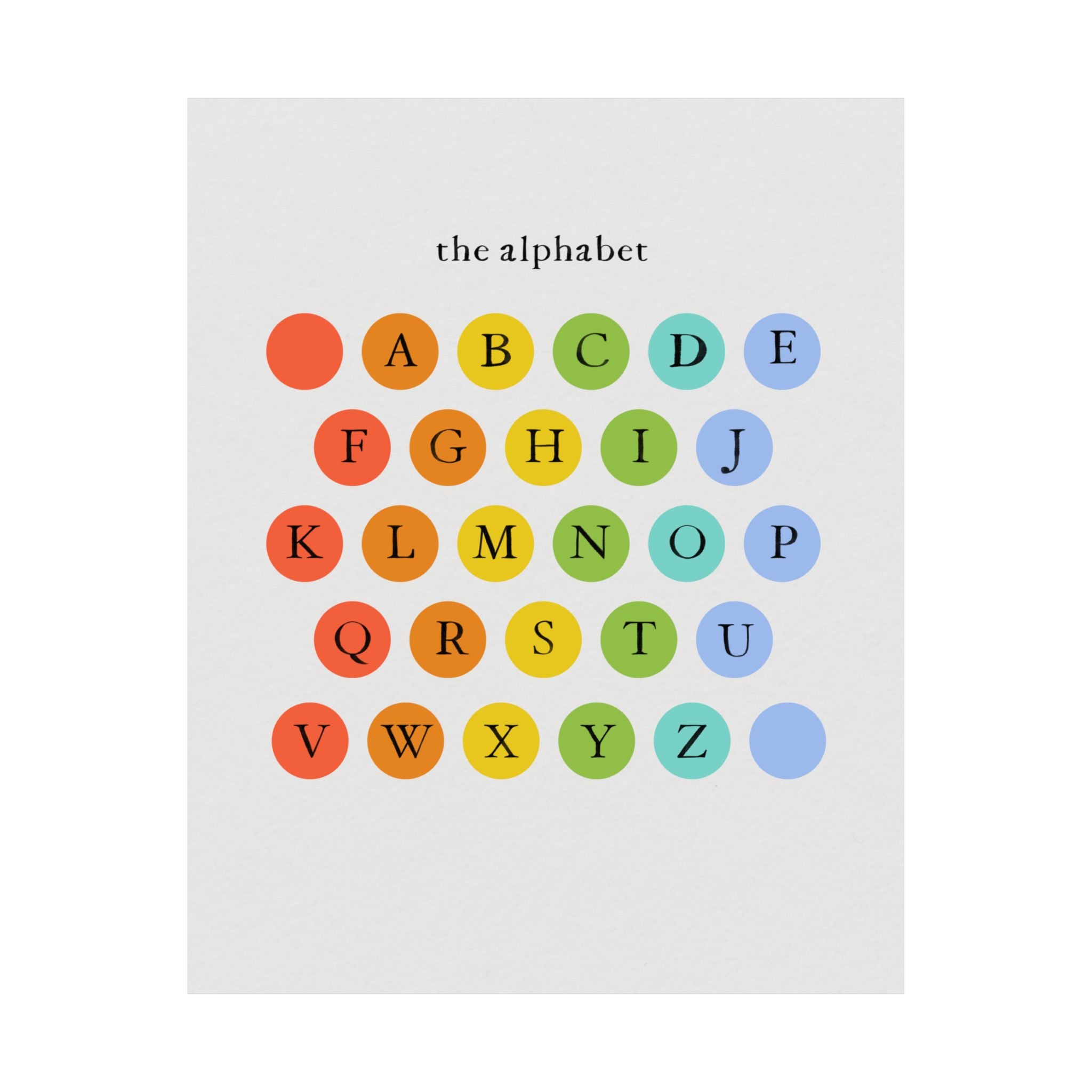 Alphabet Dot Poster – Colorful Montessori Wall Art for Kids’ Room, Nursery or Classroom