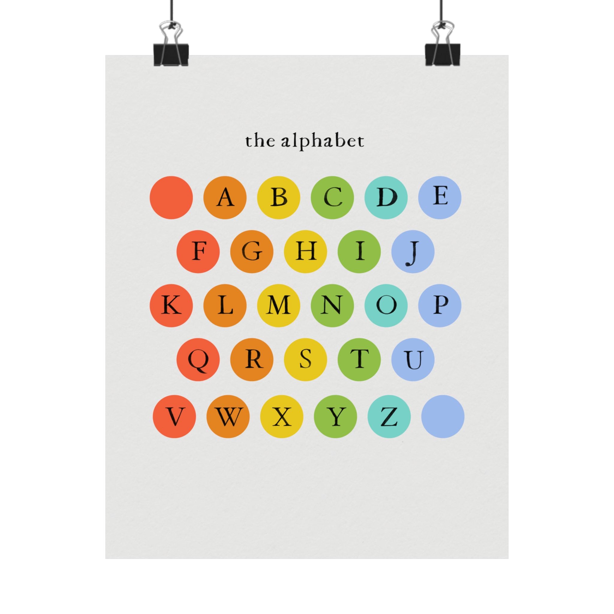 Alphabet Dot Poster – Colorful Montessori Wall Art for Kids’ Room, Nursery or Classroom