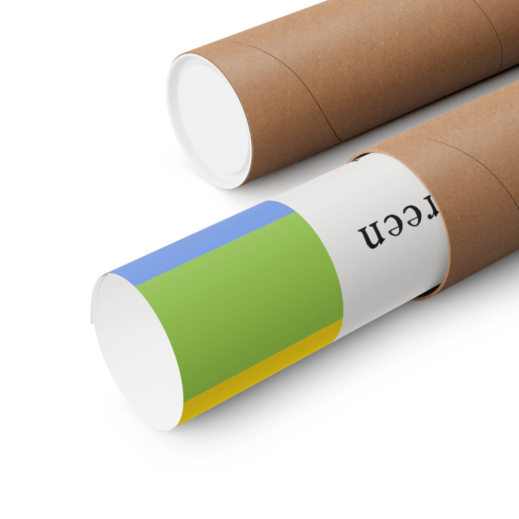 Montessori Color Names Chart – Minimalist Vertical Wall Art for Kids